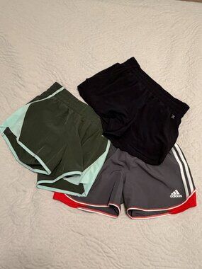 Adidas and Xersion Athletic Shorts (3 pair)